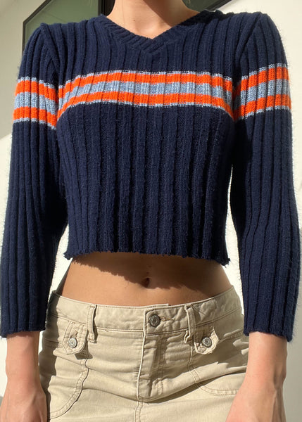 Navy & Orange 90's Knit (S)