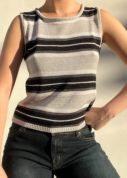 90's Striped Knit Tank (M)