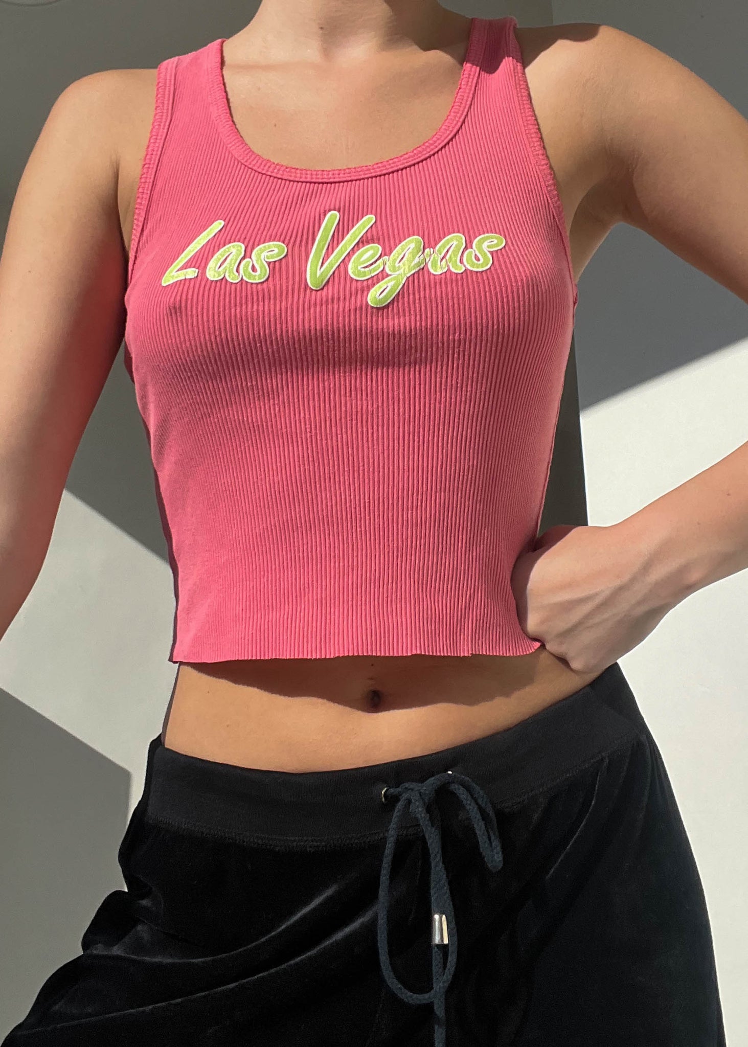 Y2k Pink & Lime Las Vegas Tank (M)