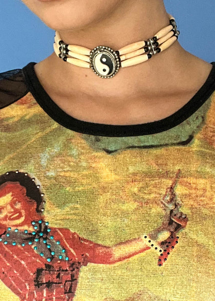 Vintage Yin & Yang Choker