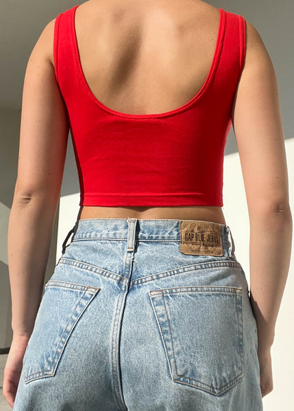 90's Red Crop Tank (S)