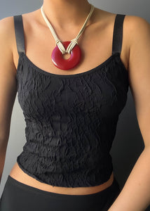 Red Stone Ring Necklace