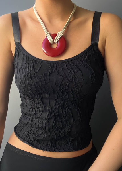 Red Stone Ring Necklace