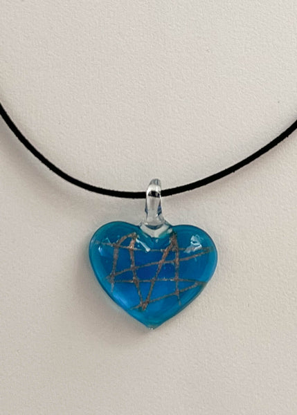 Blue Heart Necklace