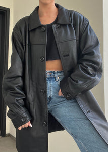 90's Leather Jacket (L)