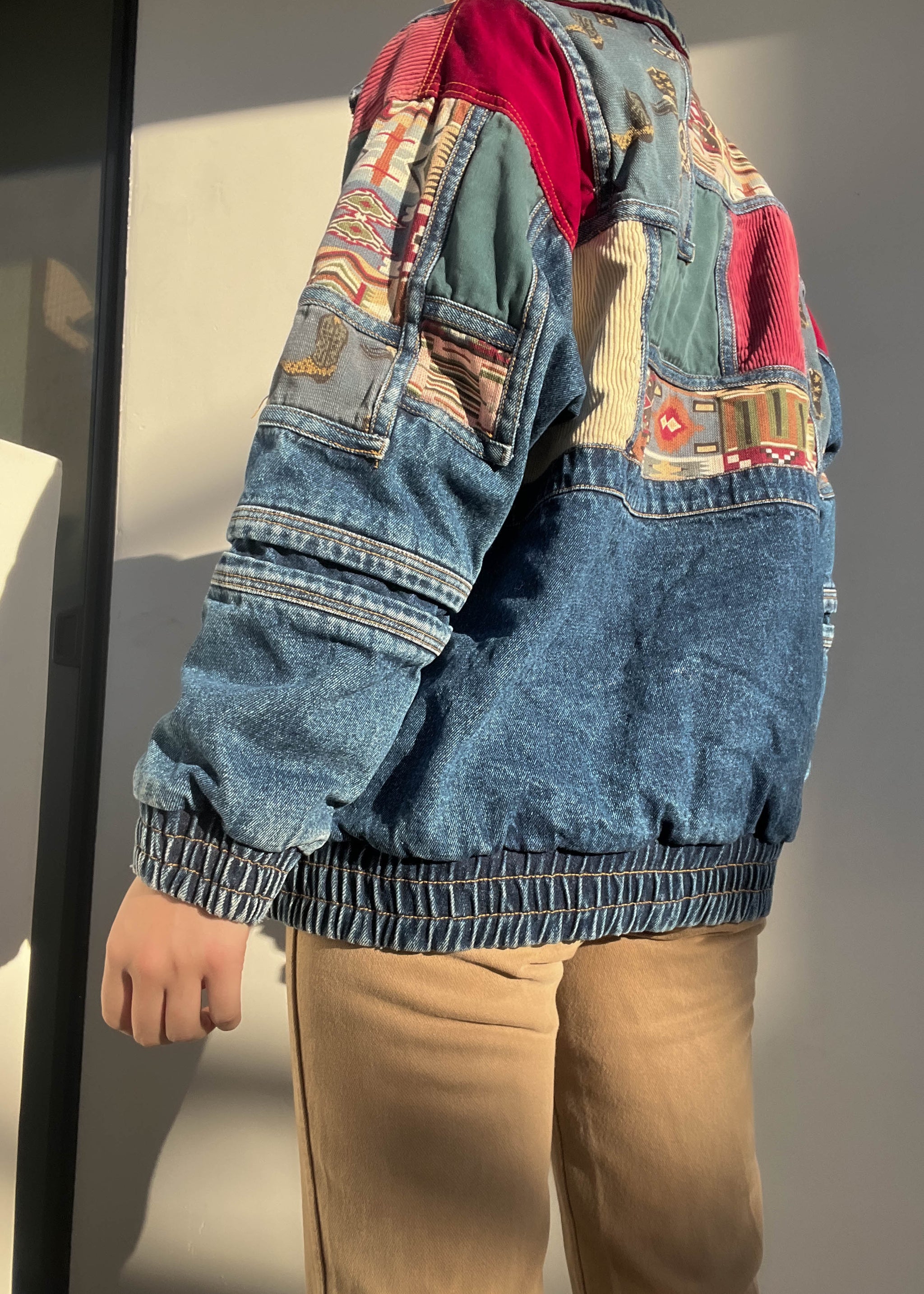 Vintage Patchwork Denim Jacket (S) – Retro and Groovy