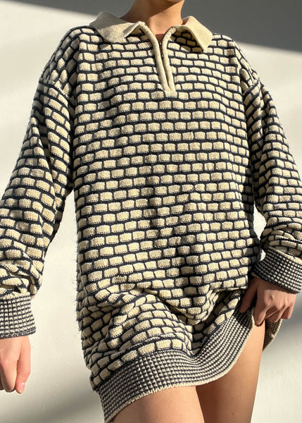 Plush Textured 1/4 Zip Knit (XL)