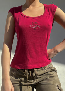 Y2k Red Pama Baby Tee (M)