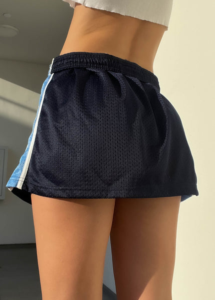 Blue Stripe Y2k Athletic Mini Skirt