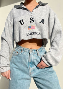 USA 90's Fleece Pullover (M)