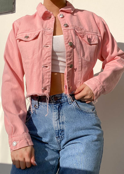 Bianca Y2k Pink Denim Jacket (M)