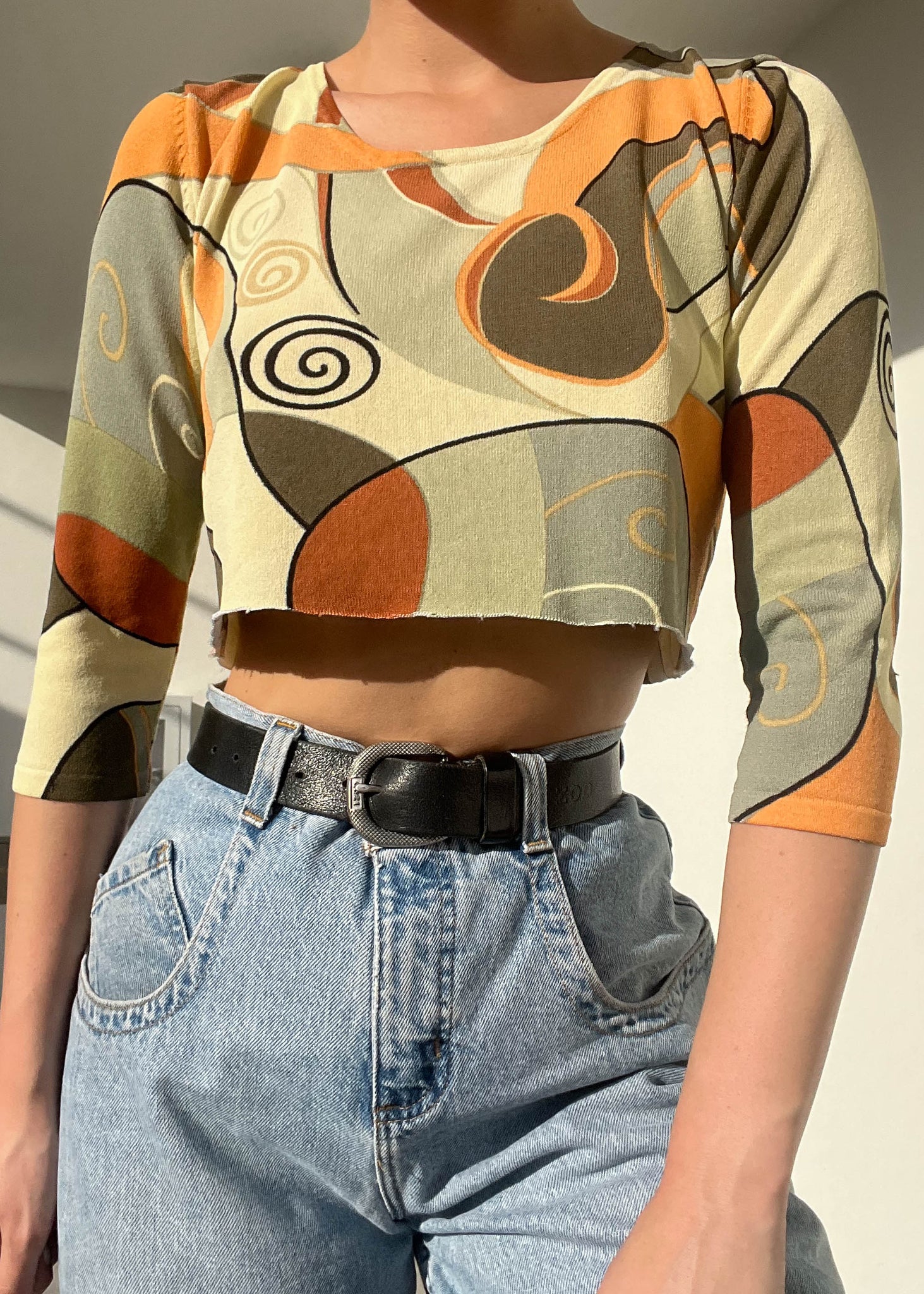 90's Abstract Swirl Top (S)