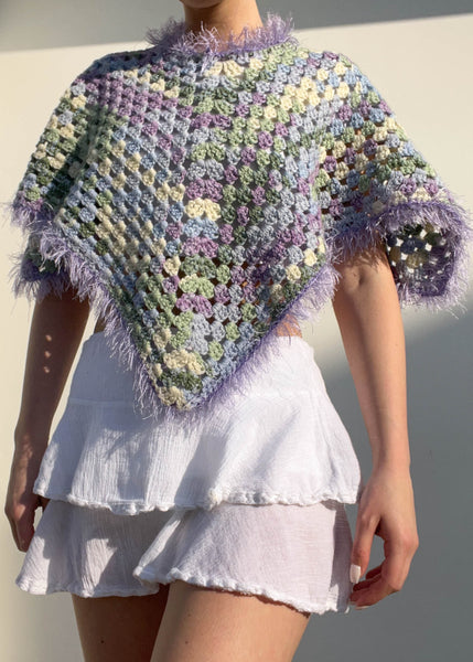 Pastel Crochet Shawl (XS-M)