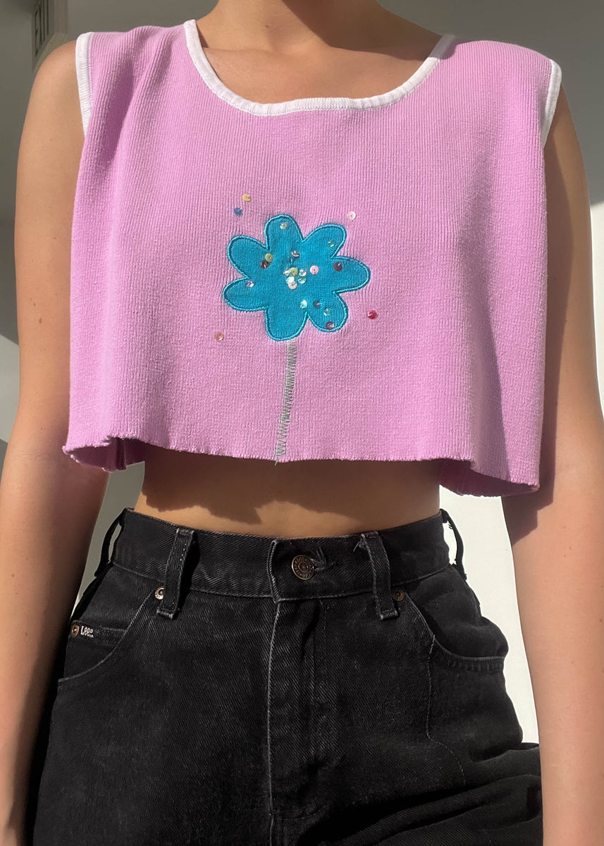 90's Funfetti Flower Tank (M) Retro and Groovy