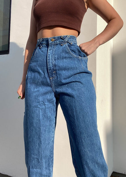 2 Slits 80’s Mid Wash Jeans (25.5")