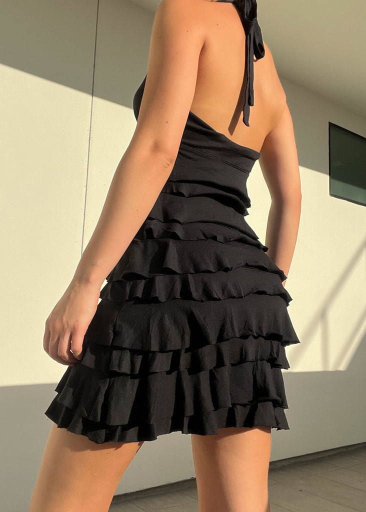 express black ruffle dress Sweetheart Neck Ruffle Fit And Flare Sweater Dress