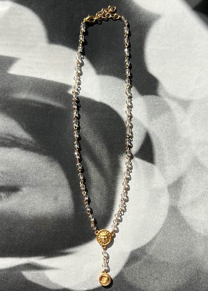 90's Sun & Moon Charm Necklace
