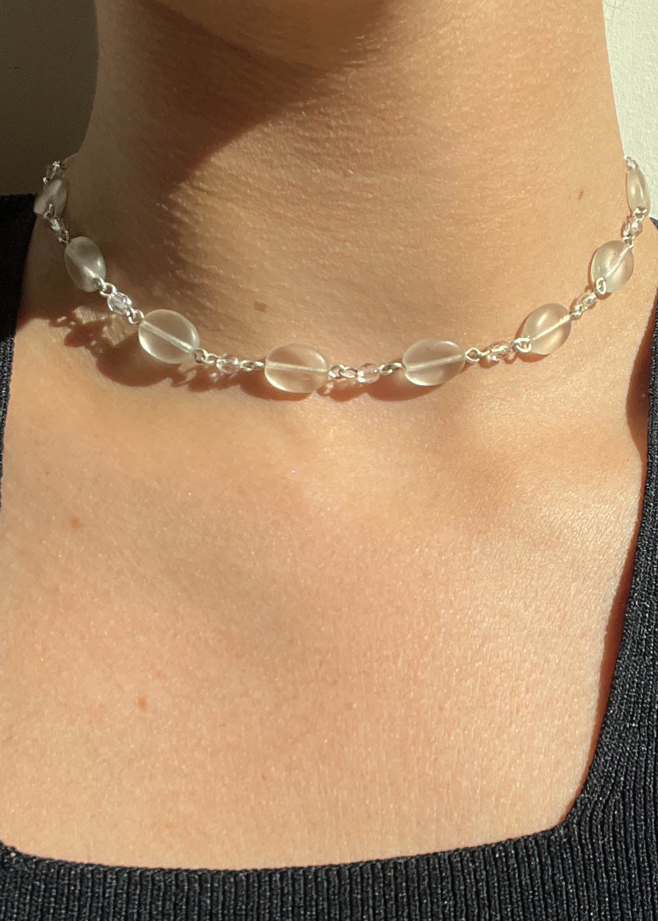 90's Clear Bead Choker