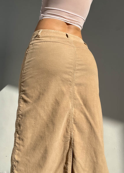 Tan Corduroy Maxi Skirt (M)