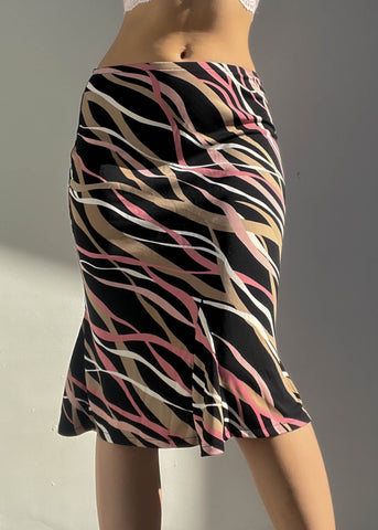 2000’s Wavy Print Midi Skirt (S)