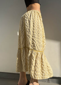 2000’s Marigold Plaid Maxi Skirt (L)
