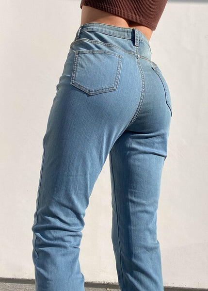 High Waisted Lace Up Jeans (29”)
