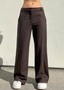 Dark Brown Pinstripe Pants (32")