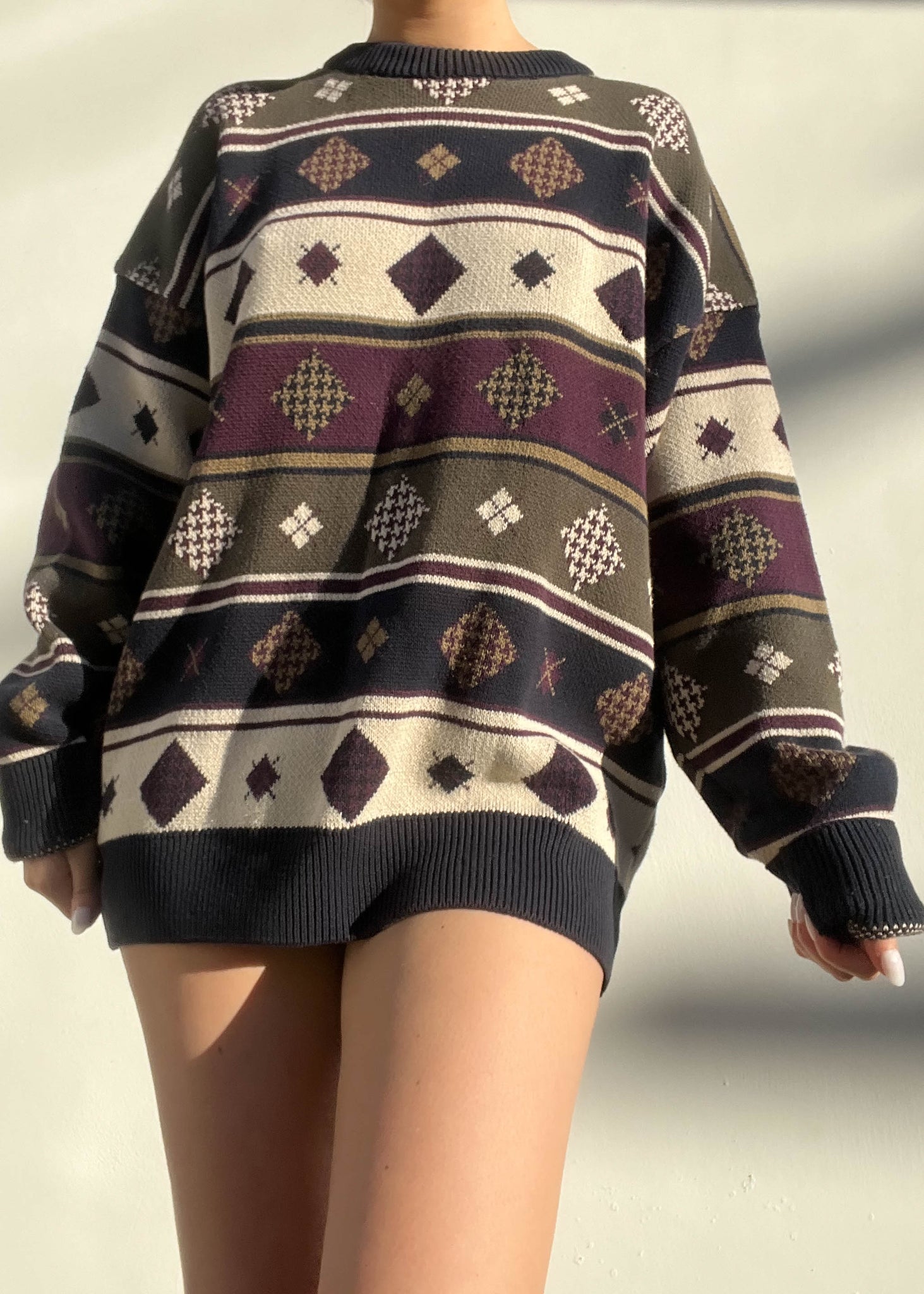 80's All-Over Print Knit (L)
