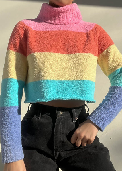 Y2k Plush Rainbow Knit (S)