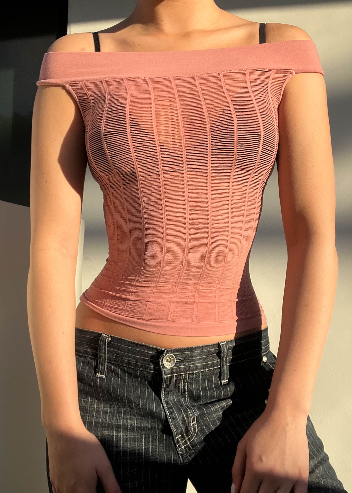 2000's Mauve Mesh Top (S)