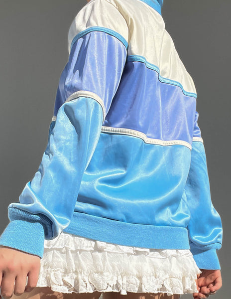 Blue & Periwinkle Color-Block Jacket (M-L)