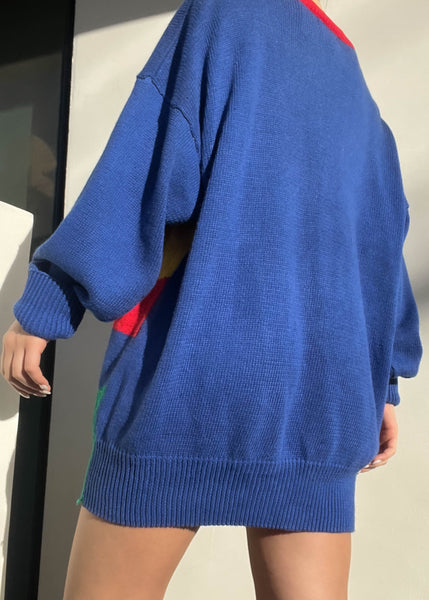 80's Rainbow Golf Cardigan (XL)