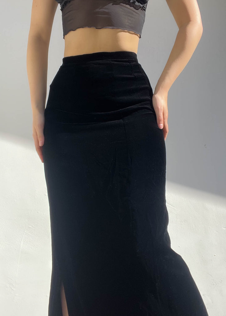 Louis Vuitton 1990s pre-owned slide-slit maxi skirt