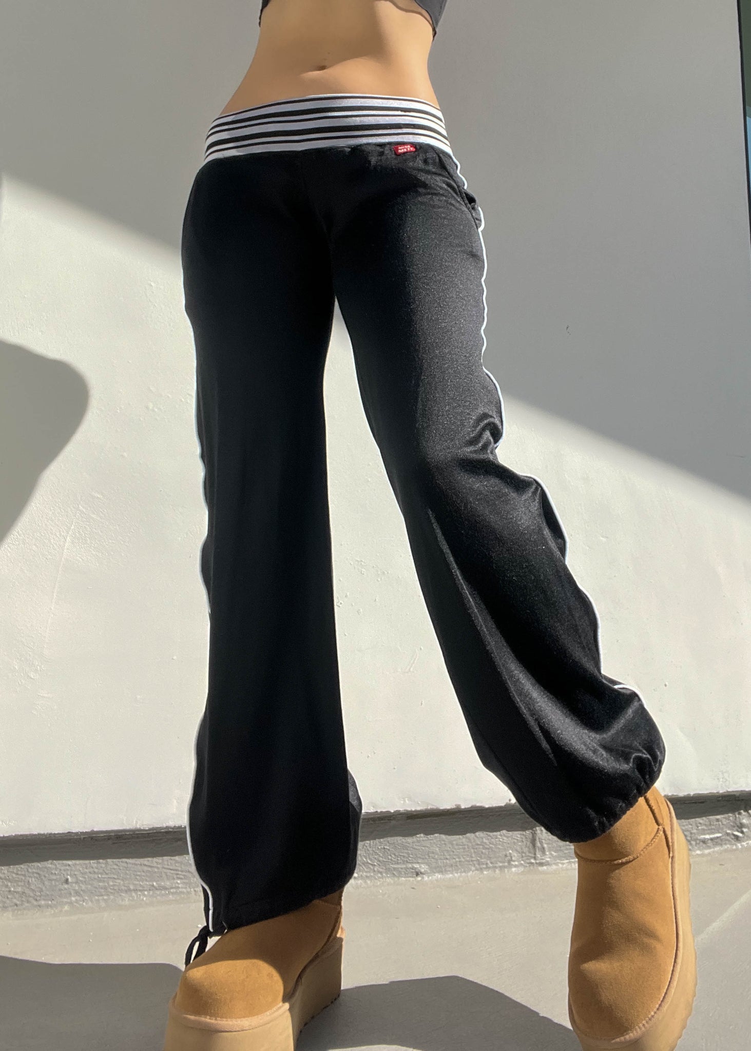 Y2k Miss Sixty Silver & Black Sweats (S)