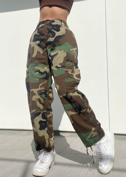 80's Authentic Camo Army Pants (S-M)