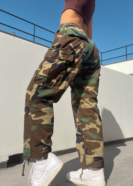 80's Authentic Camo Army Pants (S-M)