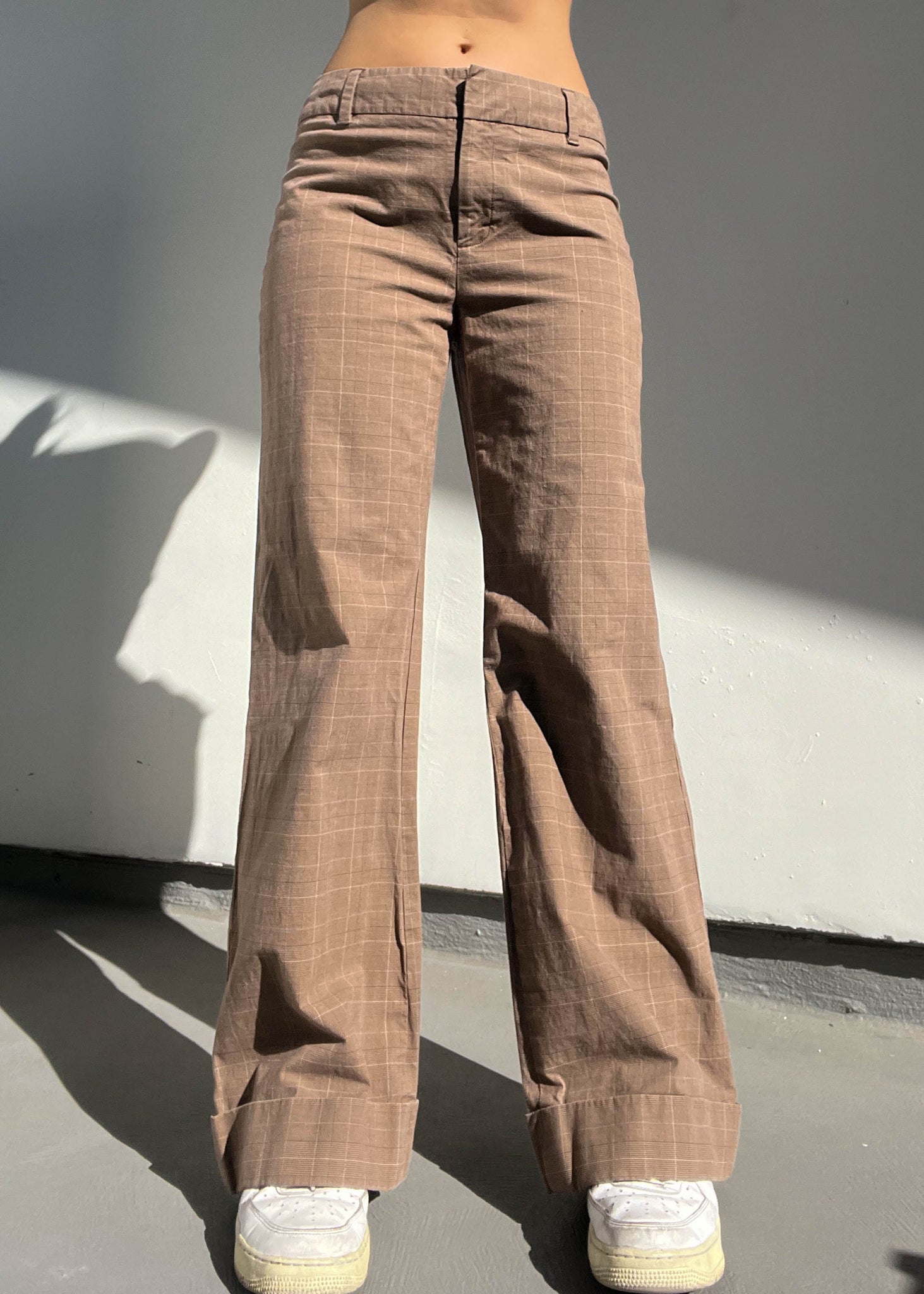 Y2k Hazelnut Plaid Trousers