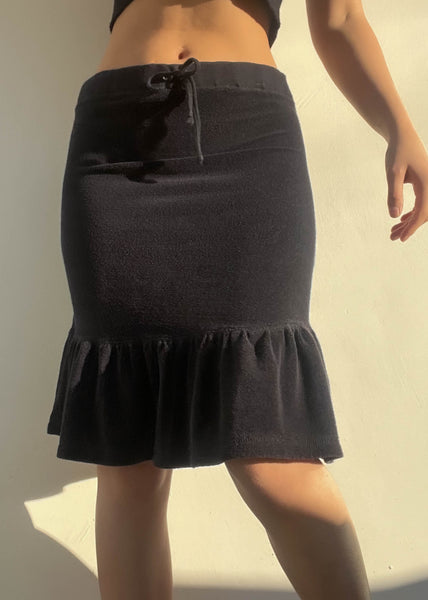 Y2k Terry Cloth Midi Skirt (M)