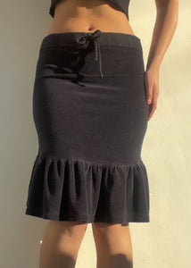 Y2k Terry Cloth Midi Skirt (M)