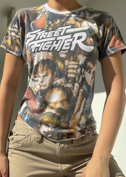 Y2k Street Fighter Graphic Tee (S-M)