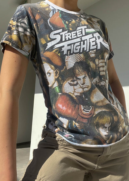 Y2k Street Fighter Graphic Tee (S-M)