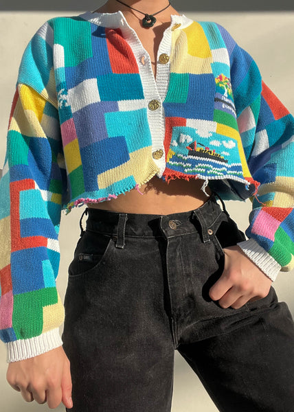 80's Rainbow Cruise Cardigan (S-M)