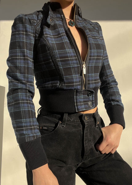 Y2k Plaid Guess Jacket (S)