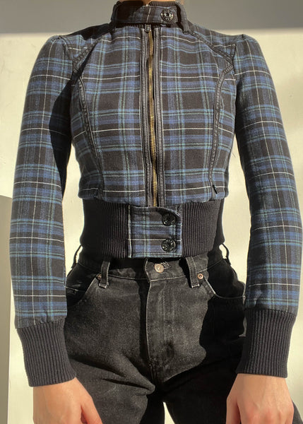 Y2k Plaid Guess Jacket (S)