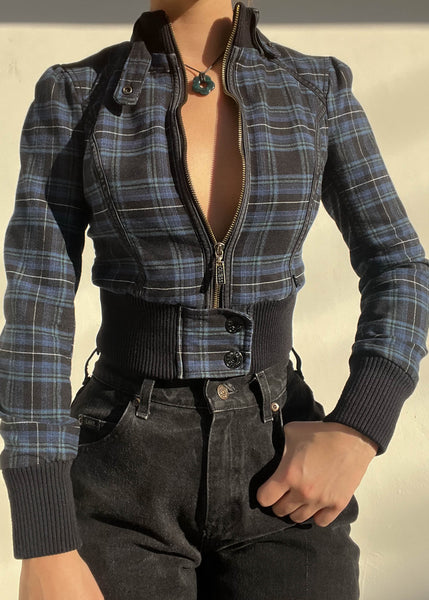 Y2k Plaid Guess Jacket (S)