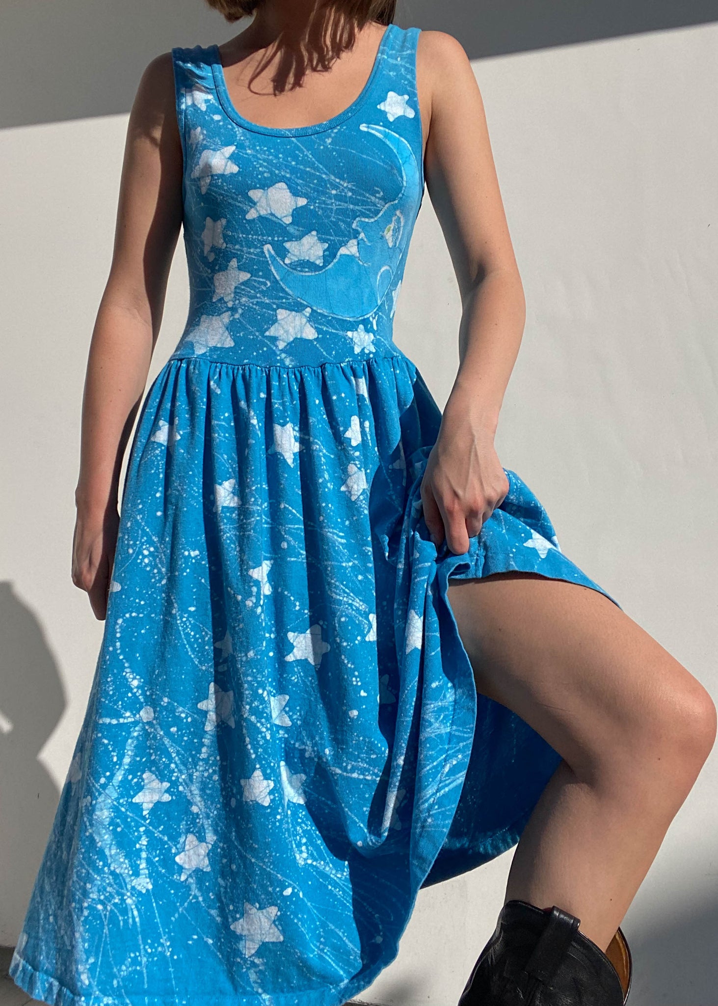 90's Moon & Stars Midi Dress (M)