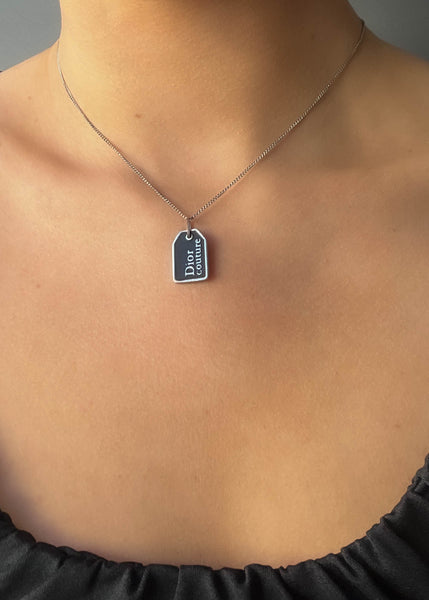 Dior Couture Tag Necklace