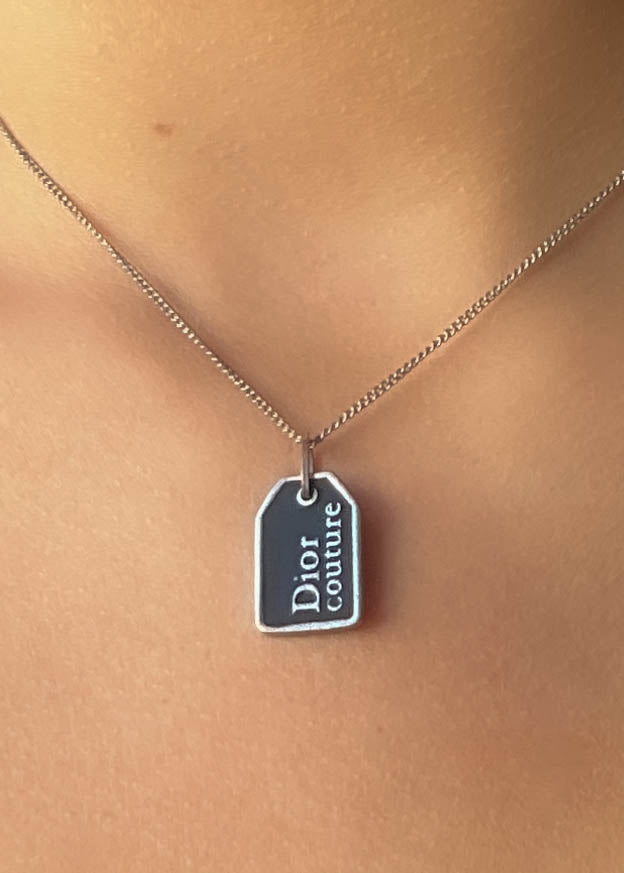 Dior Couture Tag Necklace