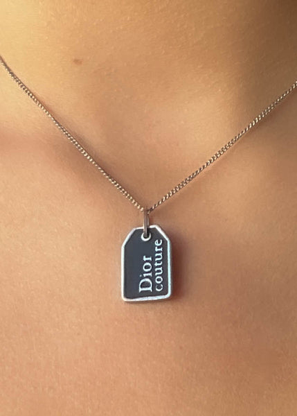 Dior Couture Tag Necklace