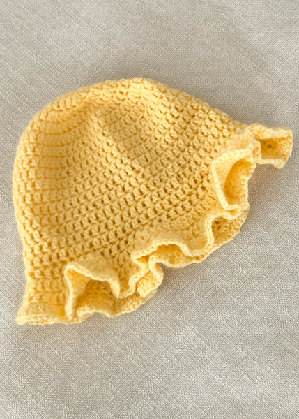 Yellow Crochet Bucket Hat